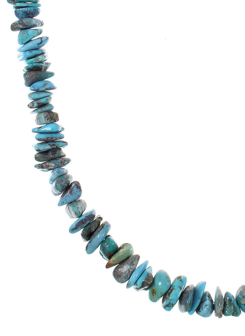Southwestern Silver Turquoise Bead Necklace AX85328